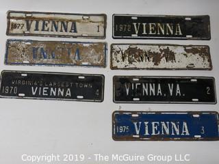 1960's and 1970's Vienna, VA Plates