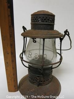 Collectible: Antique: Early B & O Railroad Kerosene Lantern