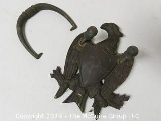 Collectible: Antique: Vintage Eagle Form door knocker; 8"T