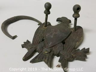 Collectible: Antique: Vintage Eagle Form door knocker; 8"T