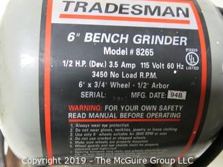 1/2 HP Tradesman 6" Bench Grinder; model #8265