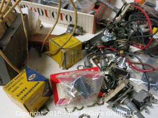 Collection of M-C Electronic Components including switches, timers and dials