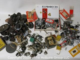 Collection of M-C Electronic Components including switches, timers and dials