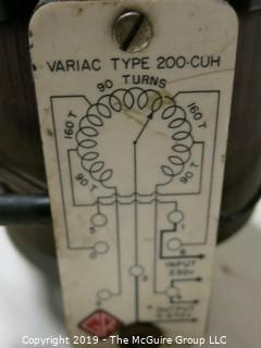 M-C Variac 200C Transformer made by Superior Electric Company, Bristol, Conn.