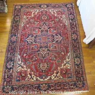 Collectible: Antique: Textile: Oriental Rug: Large 80 x 111" (TMG 709)