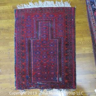 Collectible: Antique: Textile: Oriental Rug: 34x47" Prayer rug?