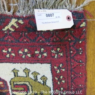 Collectible: Antique: Textile: Oriental Rug: 31x32"