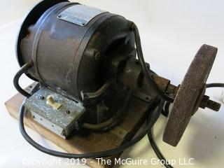 1/3 HP Craftsman Electric Motor with arbor and grinding wheel