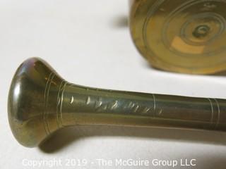 Brass Mortar and Pestle; probably for medicinal purposes