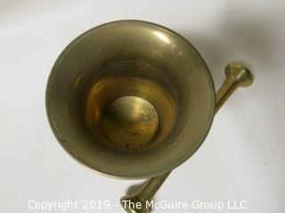 Brass Mortar and Pestle; probably for medicinal purposes