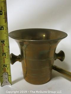 Brass Mortar and Pestle; probably for medicinal purposes