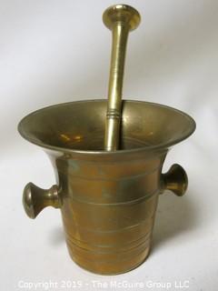 Brass Mortar and Pestle; probably for medicinal purposes