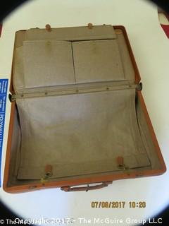 Vintage "Gladiator" Dresner leather suitcase