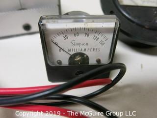 Electronics: Diagnostic Tools: Simpson Milliamperes Gauge; Triplett Milliamperes Gauge; Triplett DC Volt Gauge; Heathkit R F Probe