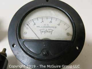 Electronics: Diagnostic Tools: Simpson Milliamperes Gauge; Triplett Milliamperes Gauge; Triplett DC Volt Gauge; Heathkit R F Probe