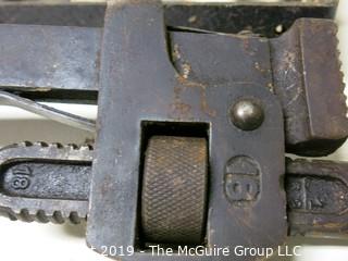 Misc: Early Monkey Wrench; Horseshoes; Ice Tongs; Iron Scroll Work 