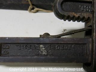 Misc: Early Monkey Wrench; Horseshoes; Ice Tongs; Iron Scroll Work 