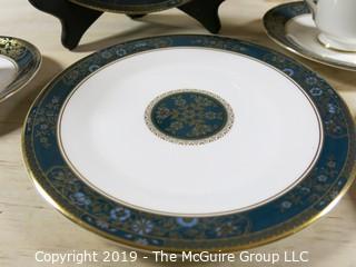 (83) Piece Set of Royal Doulton English Bone China; Carlyle Pattern; 7 piece settings; (12) dinner plates; (12) salad Plates; (12) dessert plates; (11) coffee saucers; (12) coffee cups; (12) demi-tasse Cups; (12) demi-tasse saucers