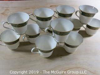 (83) Piece Set of Royal Doulton English Bone China; Carlyle Pattern; 7 piece settings; (12) dinner plates; (12) salad Plates; (12) dessert plates; (11) coffee saucers; (12) coffee cups; (12) demi-tasse Cups; (12) demi-tasse saucers