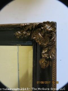 Wall mirror with beveled glass in antique frame; 13 3/4 x 19 1/4  