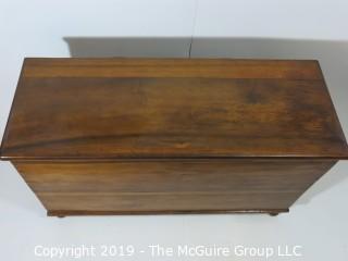 Furniture: Vintage: Antique: Large Pine Felt-Lined 'Blanket Box?' w/Sliding Tray; 50W x 18 1/2D x 29"T