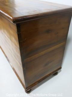 Furniture: Vintage: Antique: Large Pine Felt-Lined 'Blanket Box?' w/Sliding Tray; 50W x 18 1/2D x 29"T