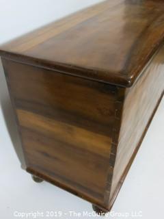 Furniture: Vintage: Antique: Large Pine Felt-Lined 'Blanket Box?' w/Sliding Tray; 50W x 18 1/2D x 29"T