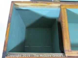 Furniture: Vintage: Antique: Large Pine Felt-Lined 'Blanket Box?' w/Sliding Tray; 50W x 18 1/2D x 29"T