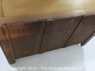 Furniture: Vintage: Antique: 3 Drawer Marble Top Chest; Excellent Veneers; 45 x 21 x 28 1/2"T