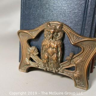 Book: Legal: Brass Book Holder: adjustable w/Owl motif