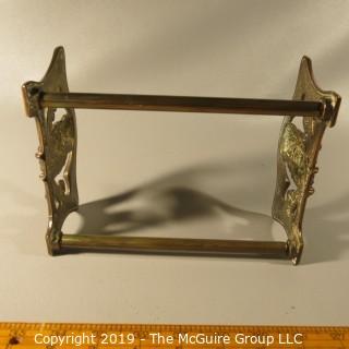 Book: Legal: Brass Book Holder: adjustable w/Owl motif