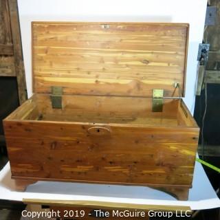 Furniture: Vintage: Antique: Cedar Chest' (see photos for dimenstions) Brass Hinges