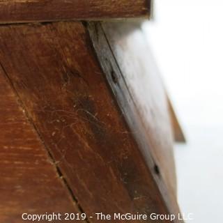 Furniture: Vintage: Antique: Pine Pie-Safe/Larder Trapezoidal Design (hinge needs stabilizing)