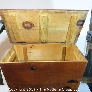 Furniture: Vintage: Antique: Pine Pie-Safe/Larder Trapezoidal Design (hinge needs stabilizing)