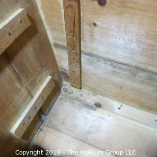 Furniture: Vintage: Antique: Pine Pie-Safe/Larder Trapezoidal Design (hinge needs stabilizing)