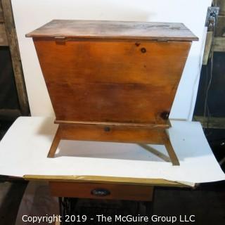 Furniture: Vintage: Antique: Pine Pie-Safe/Larder Trapezoidal Design (hinge needs stabilizing)