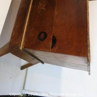 Furniture: Vintage: Antique: Pine Pie-Safe/Larder Trapezoidal Design (hinge needs stabilizing)