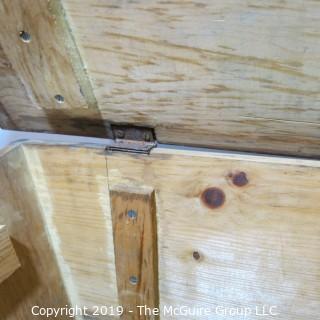 Furniture: Vintage: Antique: Pine Pie-Safe/Larder Trapezoidal Design (hinge needs stabilizing)