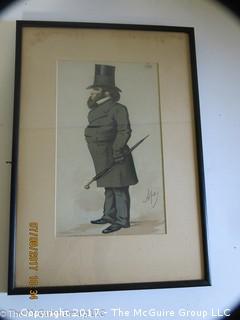 Vanity Fair caricature "Duke of Buckingham"  lithograph; 12 1/2 x 17 3/4"