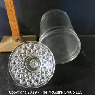 Glass: EAPG: Tri-section bowl and lidded jar (mismatched?)