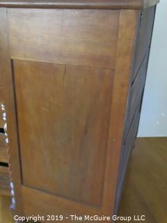 Furniture: Vintage: Antique: 4-Drawer Chest; 45W x 22D x 47"T (missing 1 glass knob) 