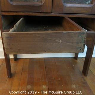 Furniture: Vintage: Antique: Tall Pie Safe 1 lower drawer; 31 x 15 x 58"T