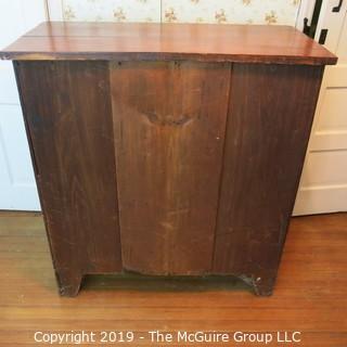 Furniture: Vintage: Antique: 5-Drawer Mahogany Chest; bookmatched veneers; keyed; 40W x 20D x 44"T