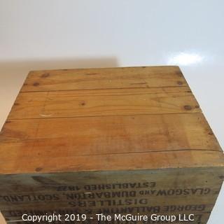 Collectible: Advertising: Wooden Box: Ballantine Whiskey (condition issues)