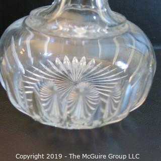 Crystal: Pair of Lead Crystal Decanter w/ stoppers