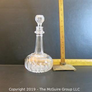 Crystal: Pair of Lead Crystal Decanter w/ stoppers