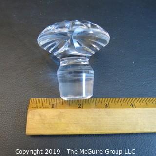 Crystal: Squat Lead Crystal Decanter w/ large stopper