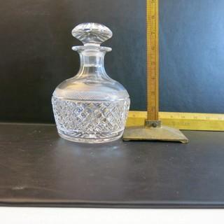 Crystal: Squat Lead Crystal Decanter w/ large stopper