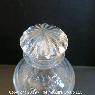 Crystal: Squat Lead Crystal Decanter w/ large stopper