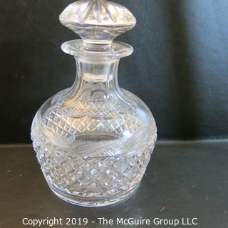 Crystal: Squat Lead Crystal Decanter w/ large stopper